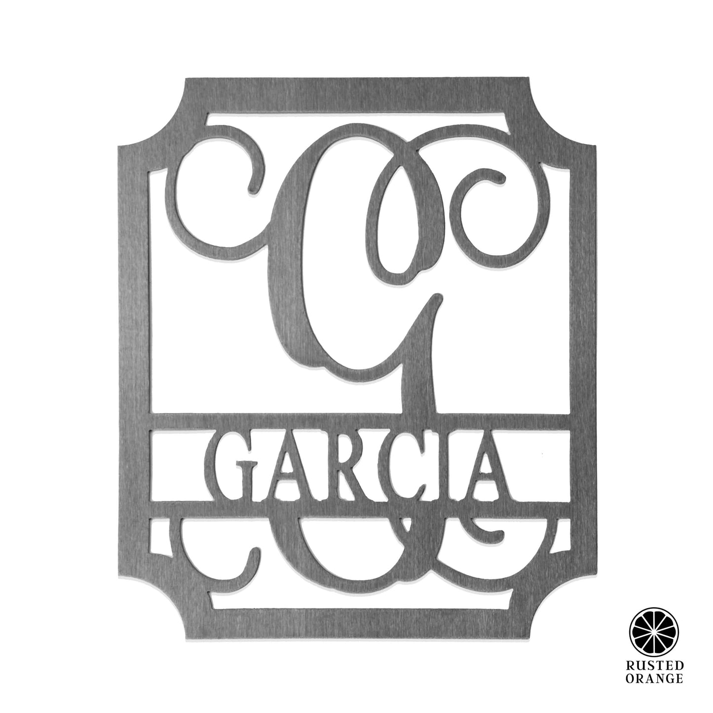 Embellished Monogram Metal Sign – Custom Last Name Wall Decor | Wedding Gift | Family Name Sign | Housewarming Gift
