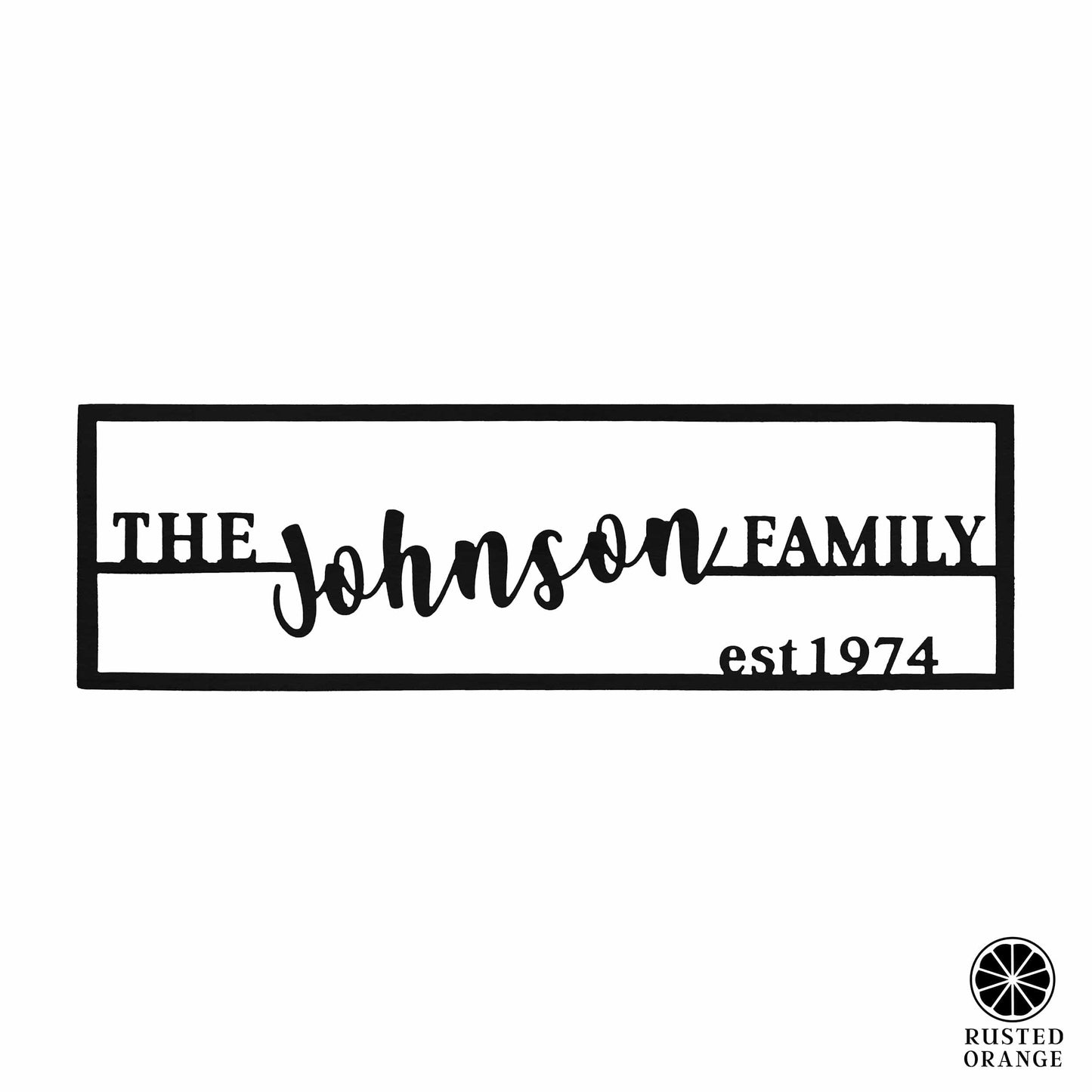 Family Name Plaque - Personalized Last Name Established Sign for Home