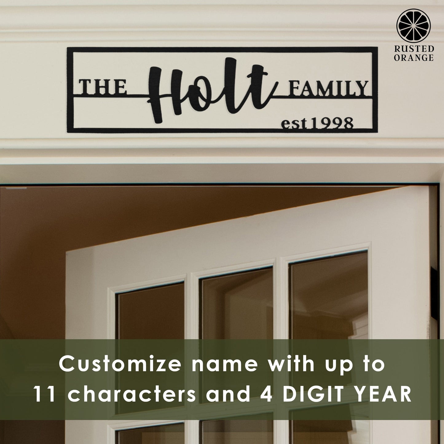 Family Name Plaque - Personalized Last Name Established Sign for Home