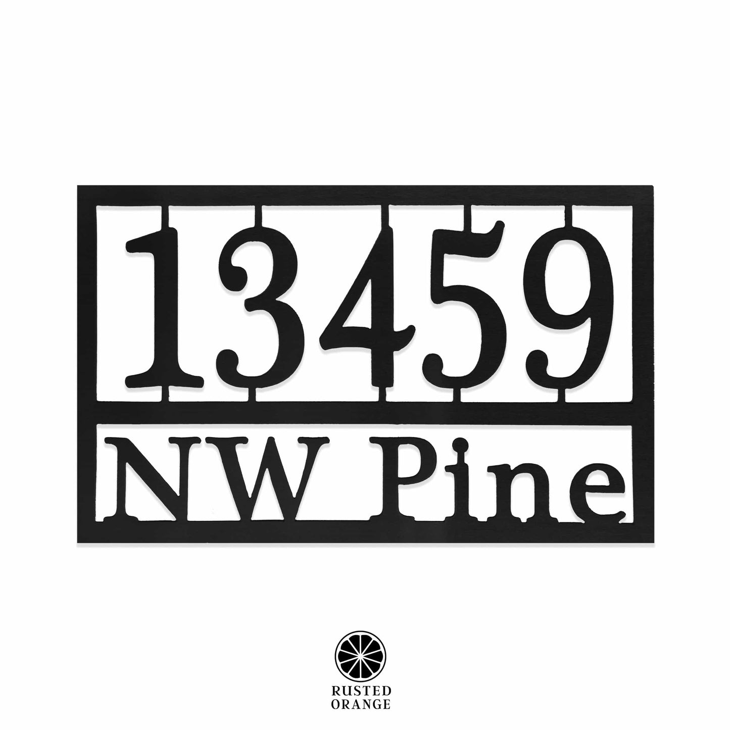 Home Address Plaque - 3 Sizes - Personalized Metal Street Name and House Numbers Sign