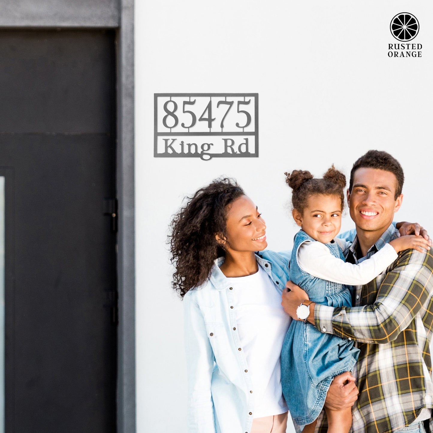 Home Address Plaque - 3 Sizes - Personalized Metal Street Name and House Numbers Sign