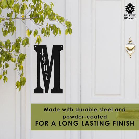 Letter Address Plaque - 3 Sizes - Metal Personalized Address Numbers for House