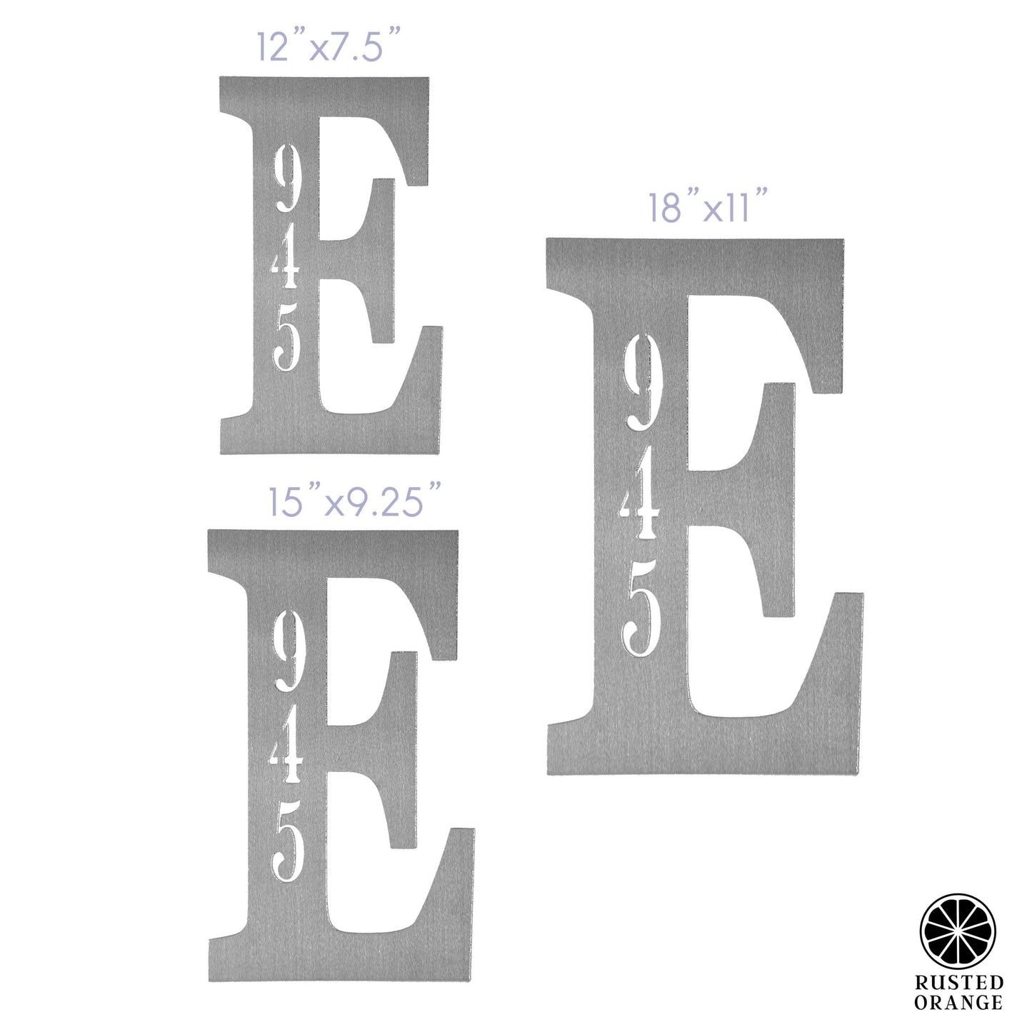 Letter Address Plaque - 3 Sizes - Metal Personalized Address Numbers for House