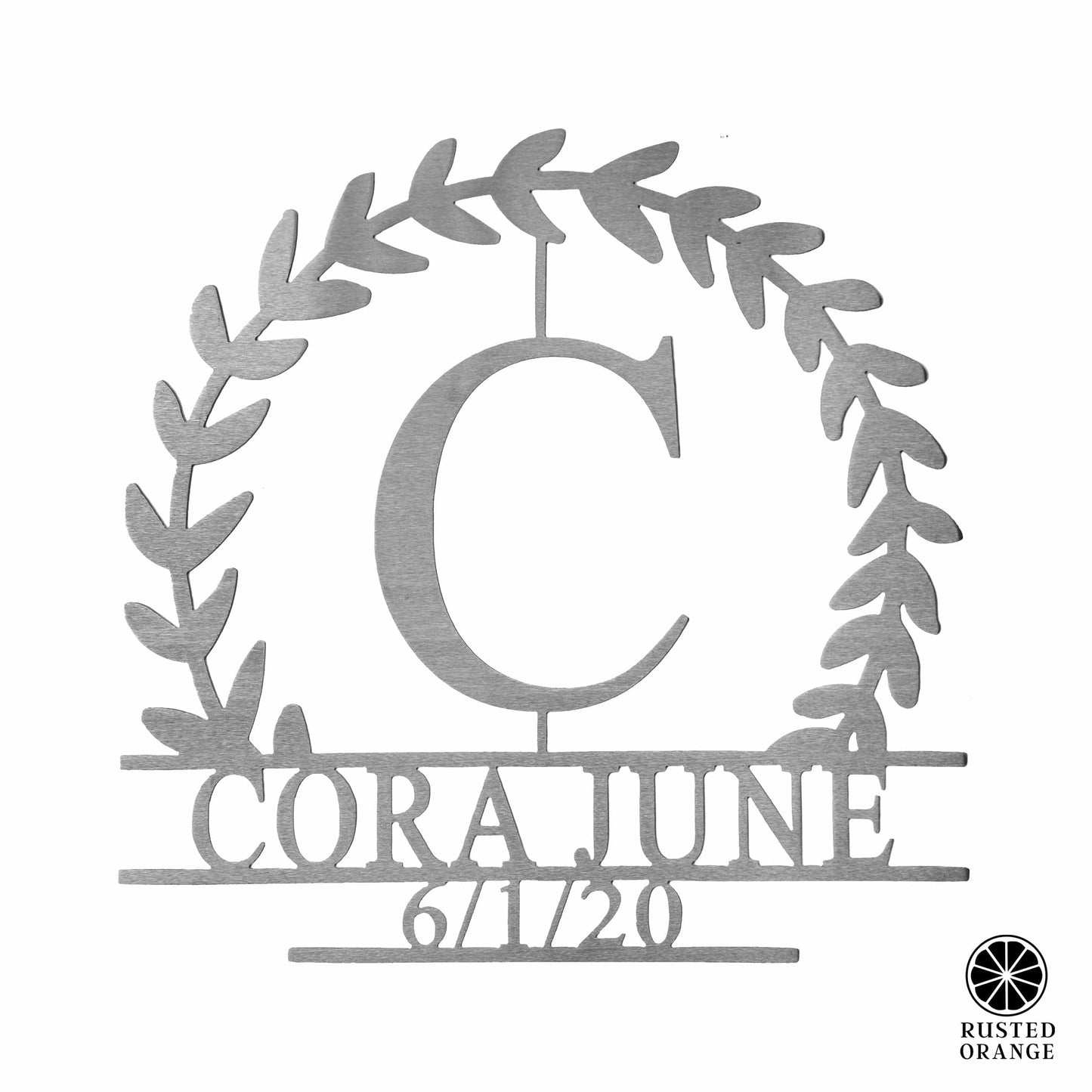 Magnolia Personalized Monogram - Custom Name Monogram Home Decor, Established Sign