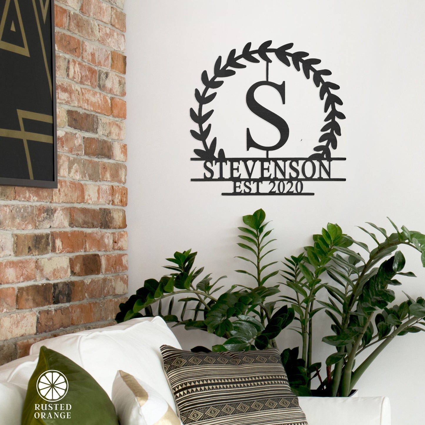 Magnolia Personalized Monogram - Custom Name Monogram Home Decor, Established Sign