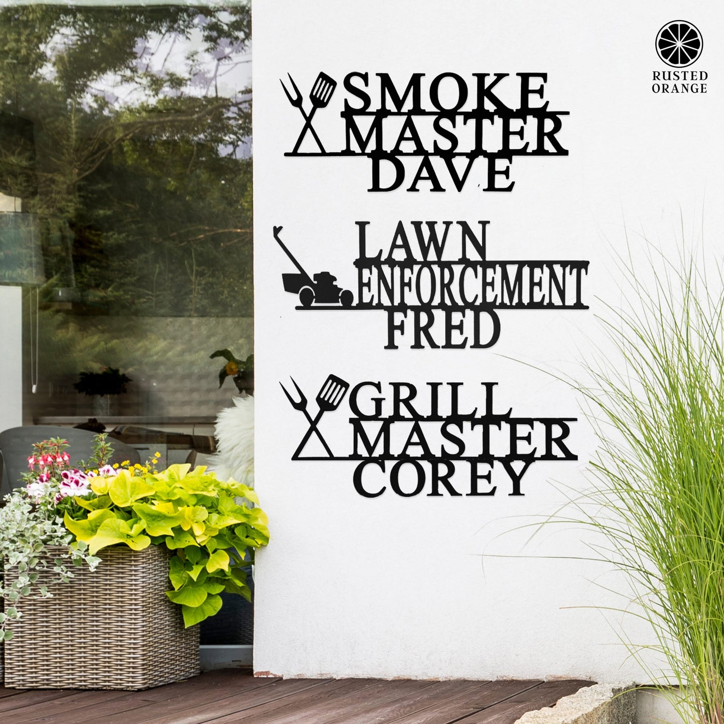 Master Yard Plaques - Decorative Outdoor Patio Signs for Porch or Yard Decor