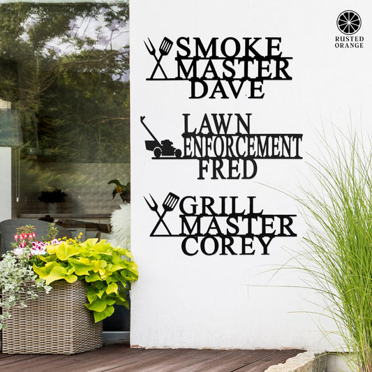 Master Yard Plaques - Decorative Outdoor Patio Signs for Porch or Yard Decor