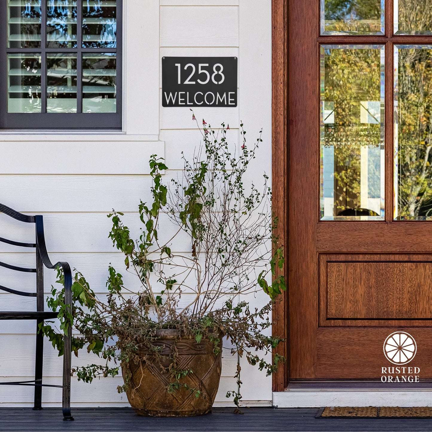 Modern Address Plaque - 4 Sizes - Personalized Address Plaque with Street Name and House Numbers
