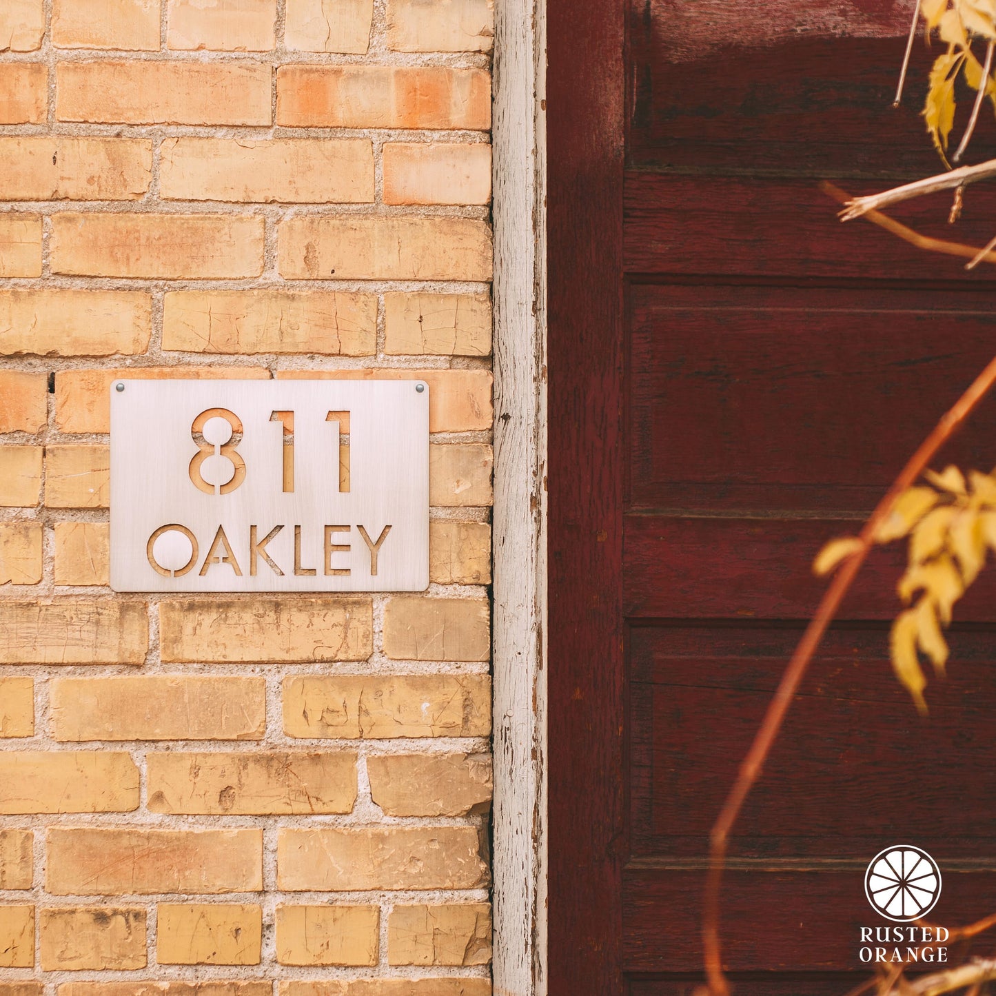 Modern Address Plaque - 4 Sizes - Personalized Address Plaque with Street Name and House Numbers