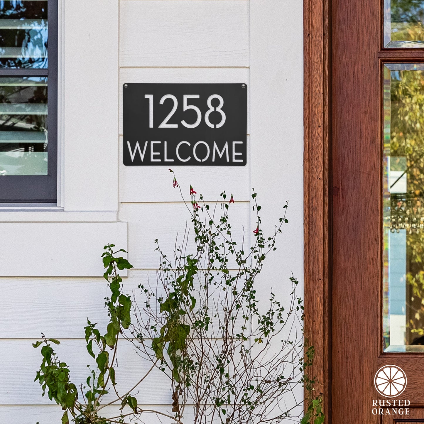 Modern Address Plaque - 4 Sizes - Personalized Address Plaque with Street Name and House Numbers