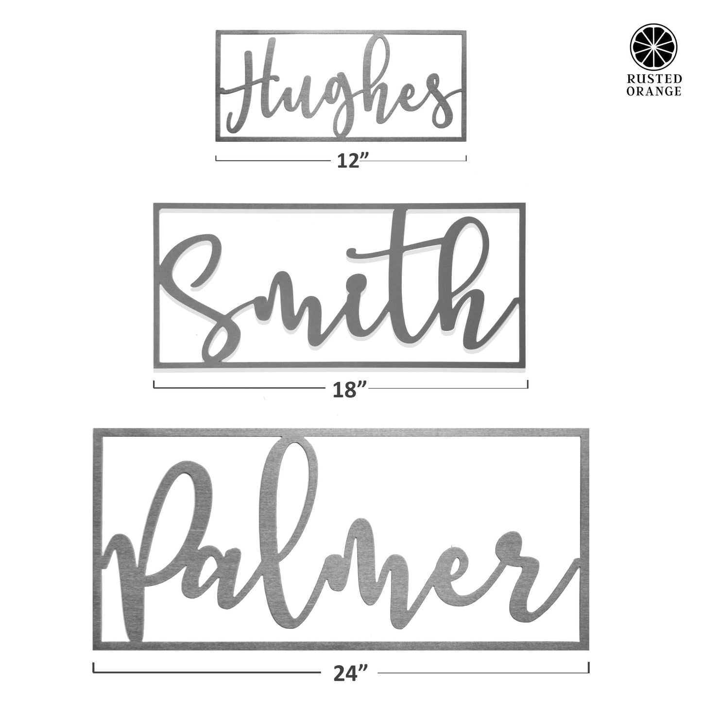 What's in a Name Plaque - 3 Sizes - Personalized Metal Family Name Sign