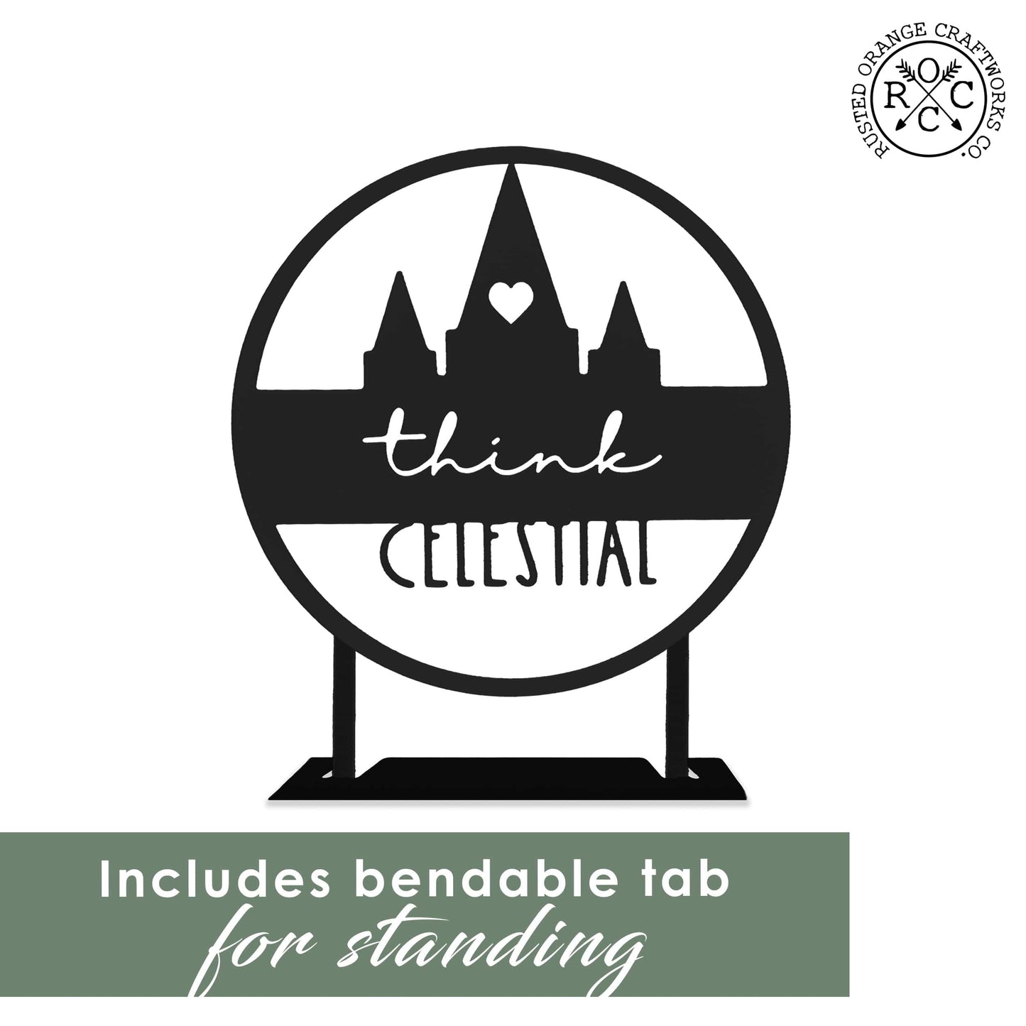 Think Celestial LDS Plaque - Ornament, Tabletop Sign, Wall Decor -  General Conference Christmas Ornament