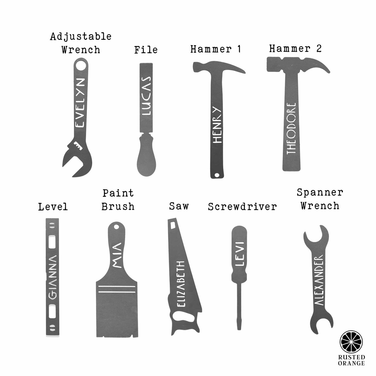 Tools with Name - 3 pack - Custom Father's Day Gifts Wall Decor