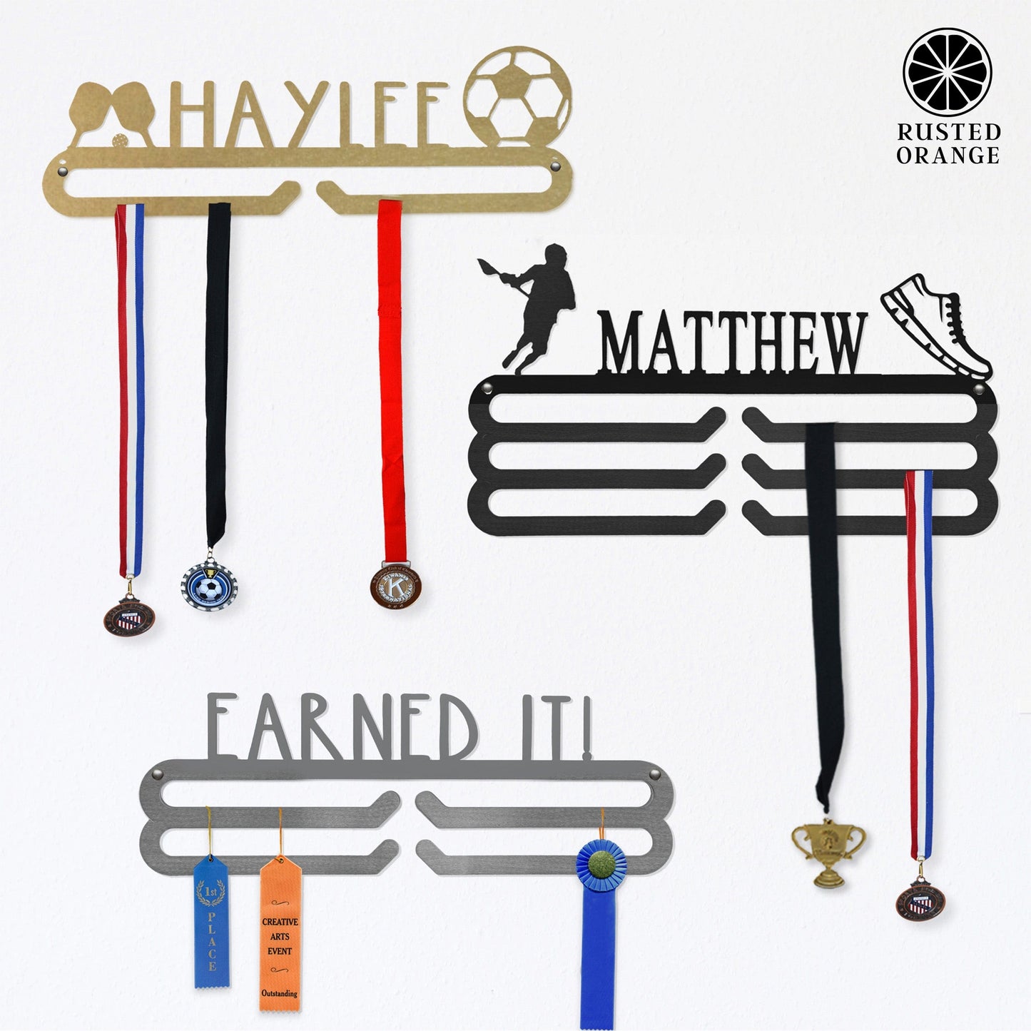 Medal Holder - 30+ Styles - Medal Hanger Holder Display Rack for Awards or Ribbons