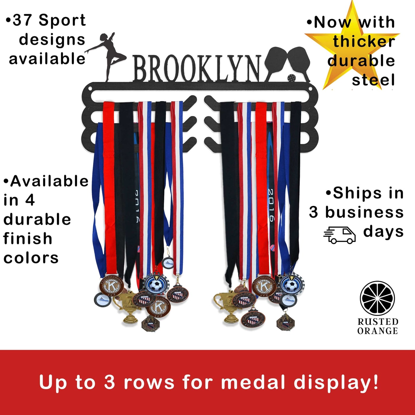 Medal Holder - 30+ Styles - Medal Hanger Holder Display Rack for Awards or Ribbons
