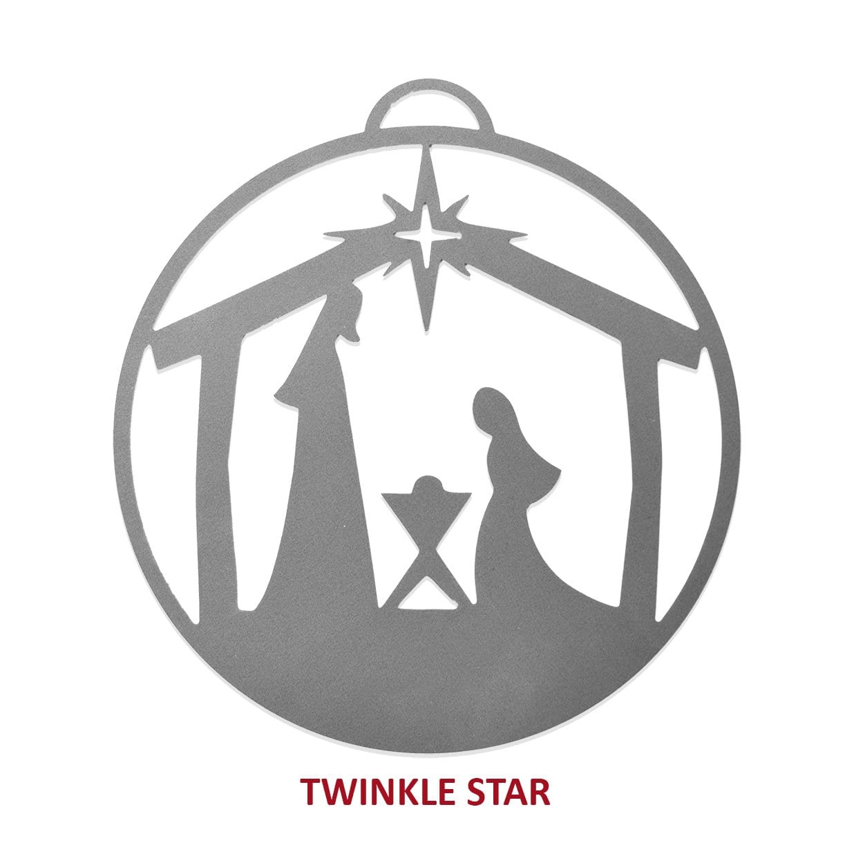 Nativity Ornaments - 5 pack - Metal Christmas Tree Ornaments