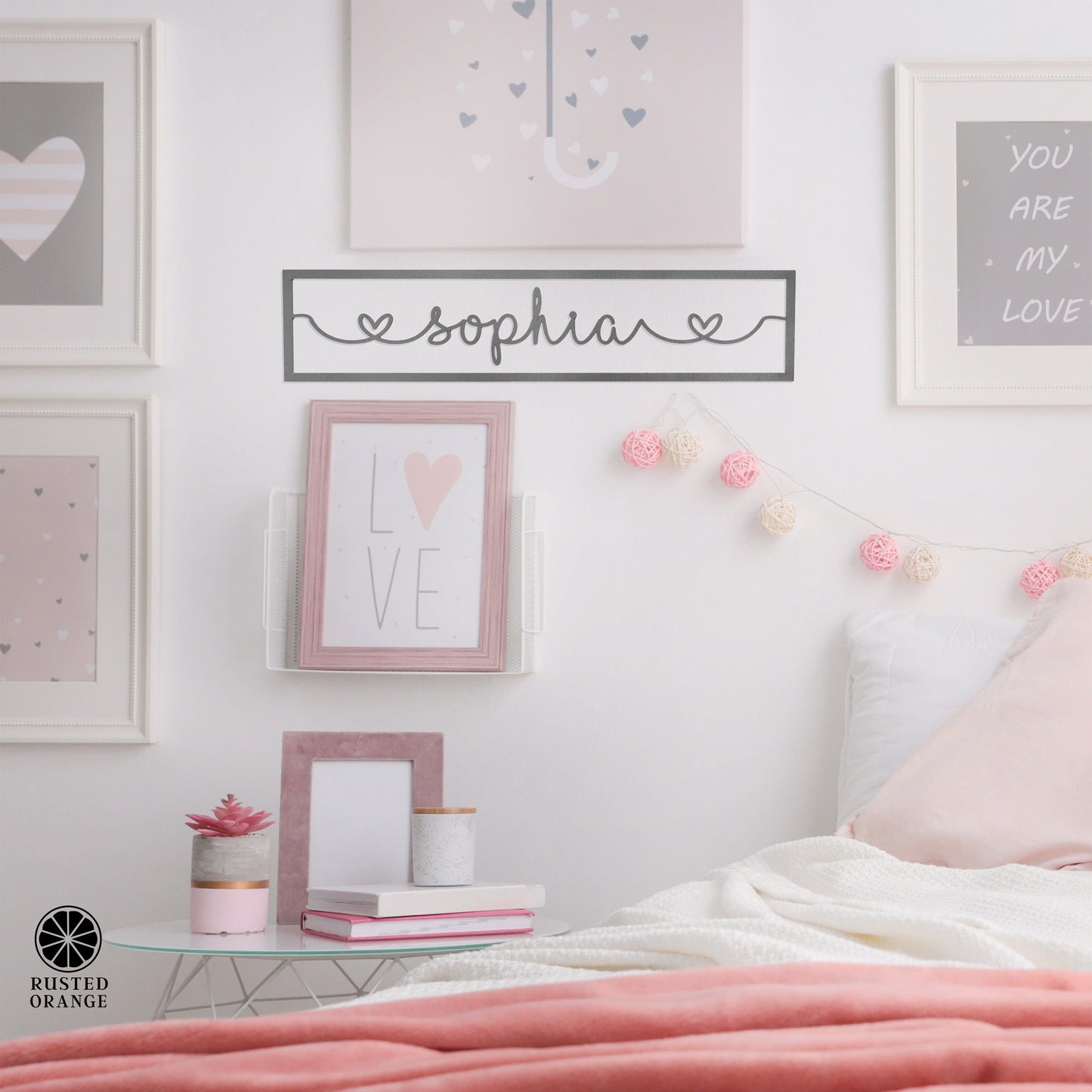 I Heart You - Couples Love Decor Wall Art for Bedroom Above Bed Gift