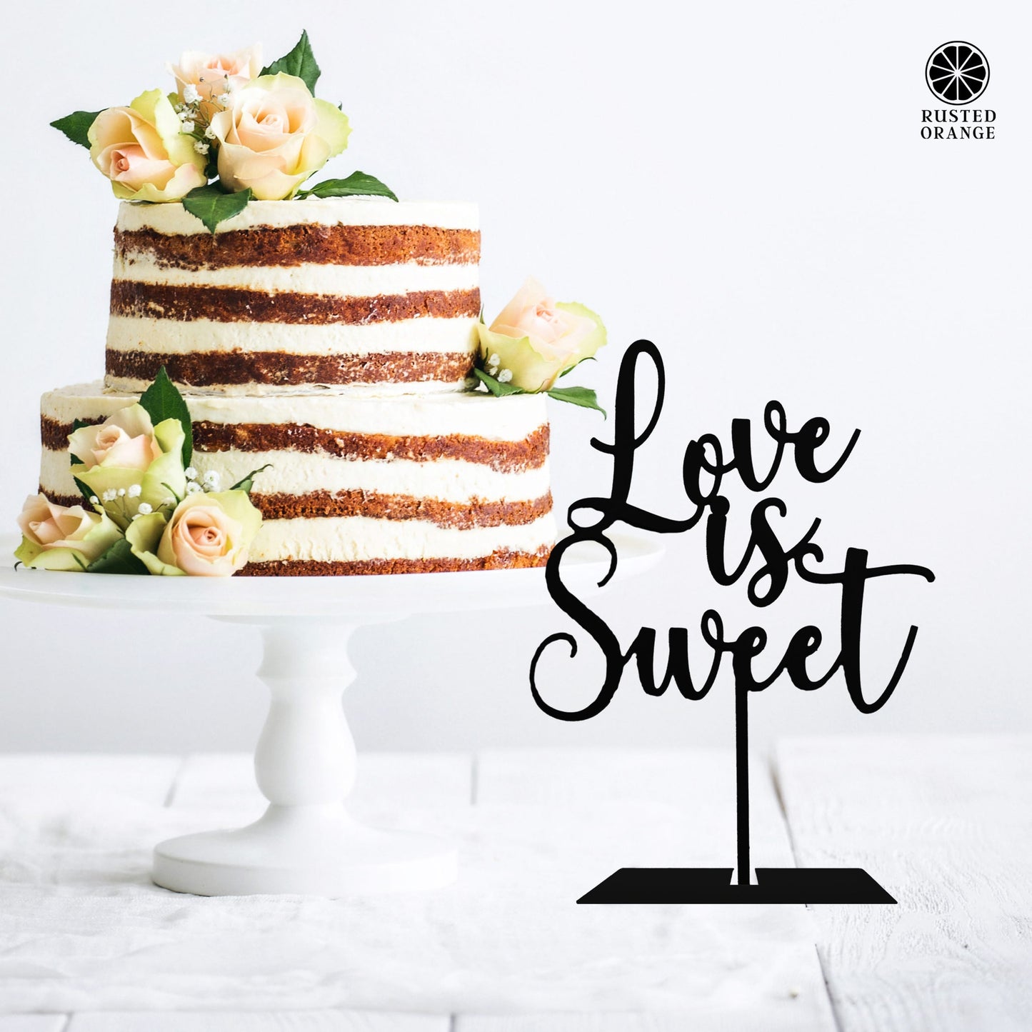 Love is Sweet Reception Decor - Rustic Wedding Decorations Love Sign
