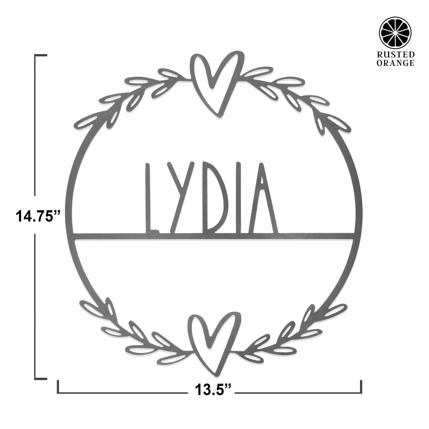 Flower Shop Collection - Personalized Family Custom Name Wall Sign for Wreath