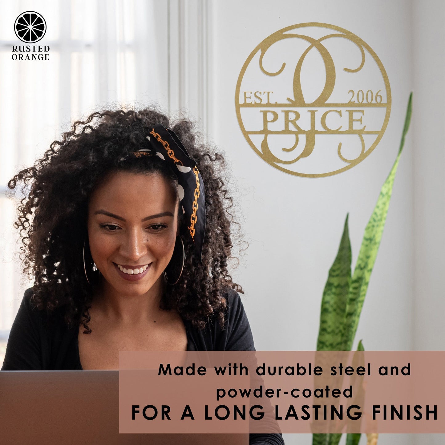 Established Circle Name and Date Monogram - Custom Wreath Hanger Wall Decor