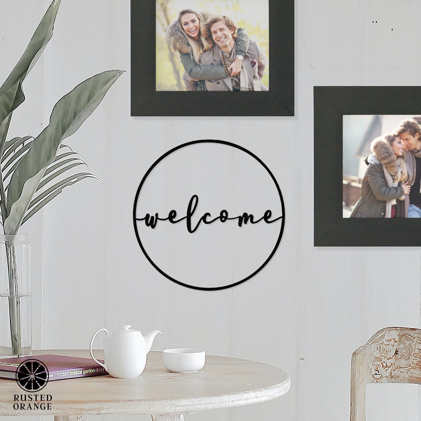 Welcome Circle Greeting - Welcome Home Outdoor Sign for Front Door