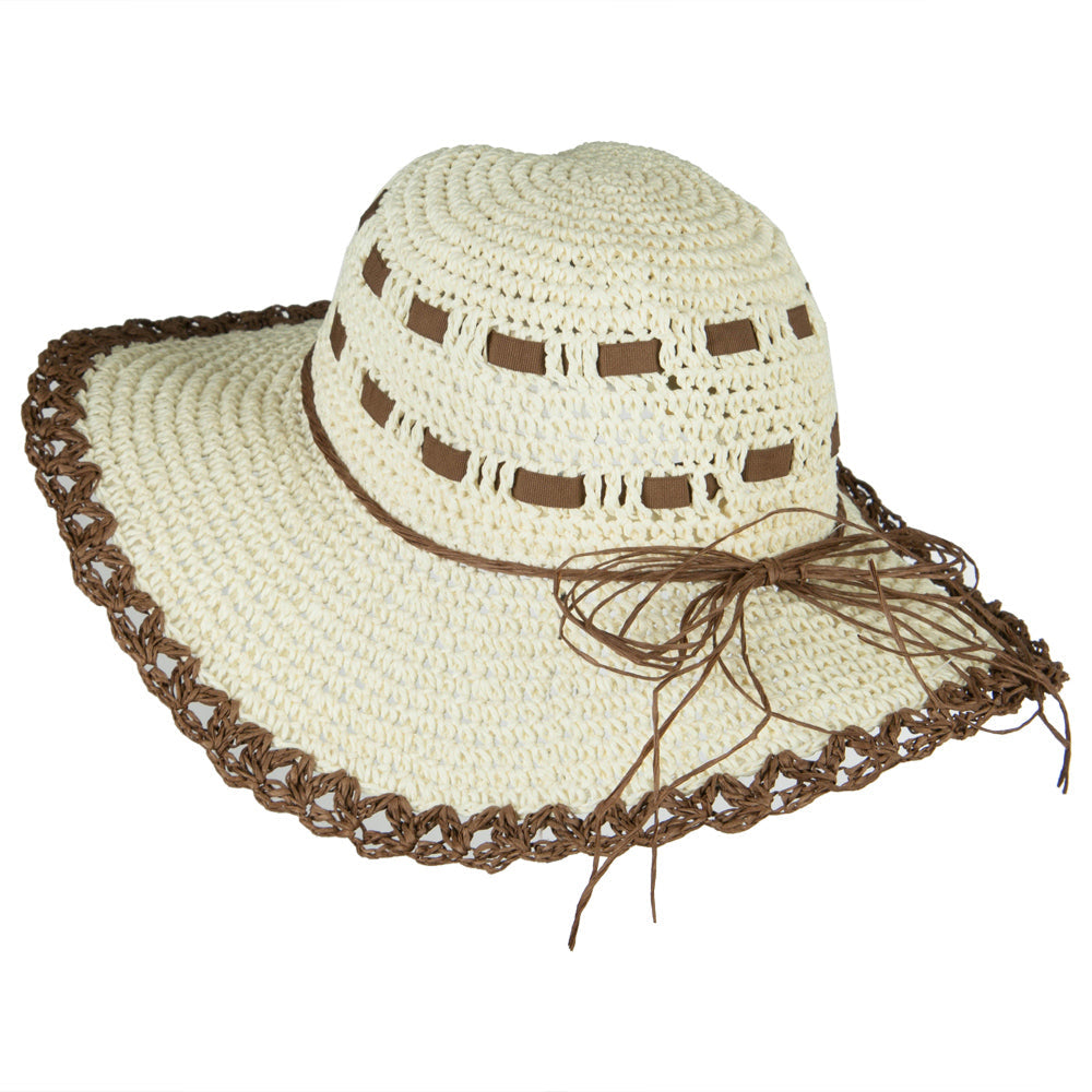 Women's Toyo Braid Ribbon Woven Hat