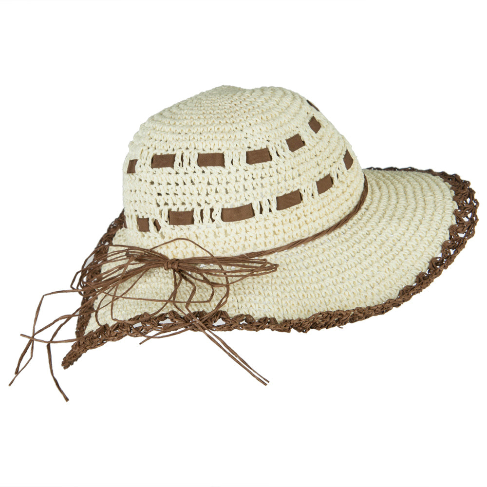 Women's Toyo Braid Ribbon Woven Hat