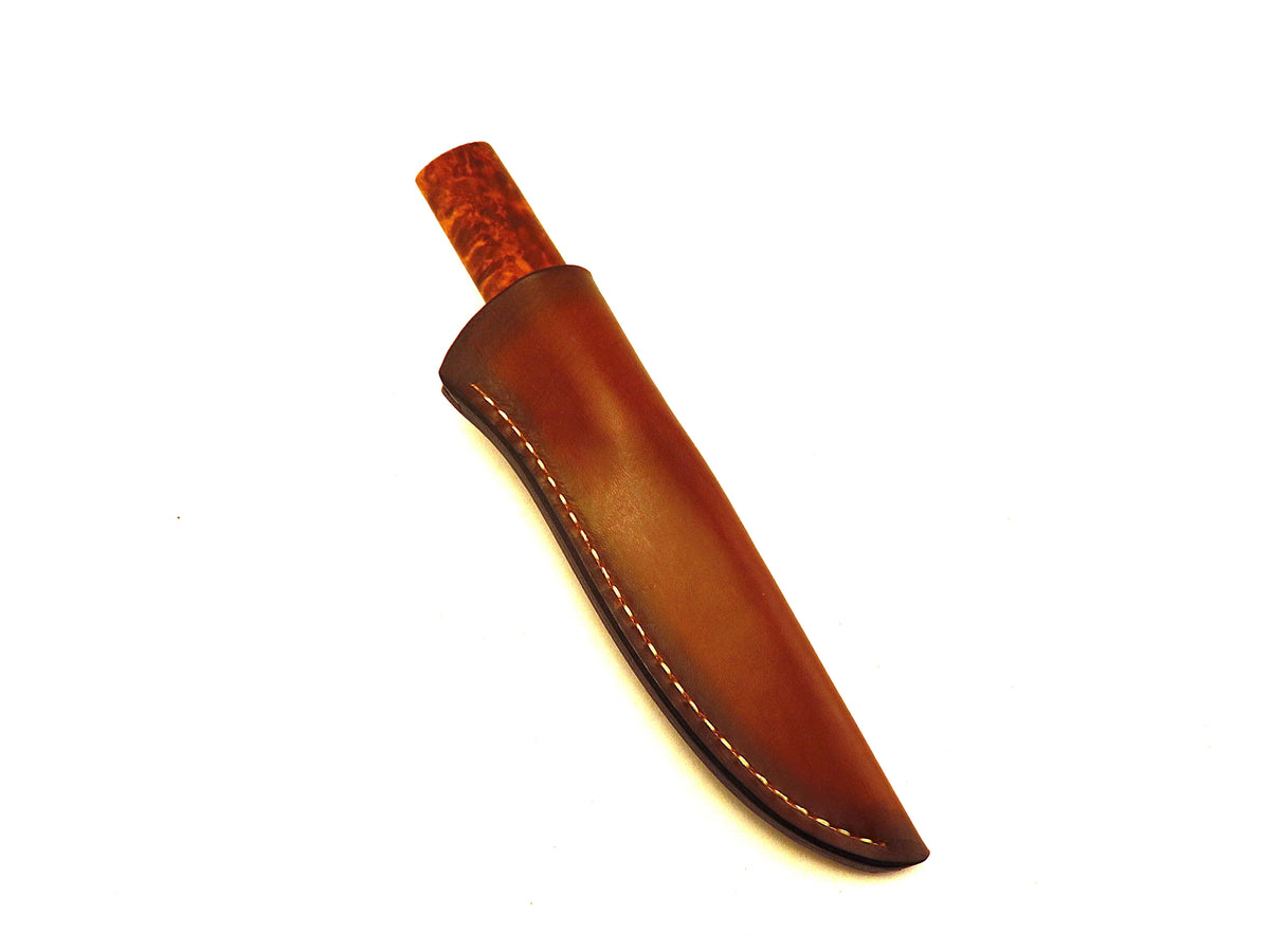 Ragweed Forge Mora Knife Sheath #7 Narrow -  8/9oz Leather - Hand Made in our leather shop!