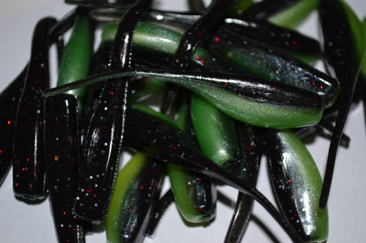 35 pc Stinger Shad Midnite Blackberry Flake Crappie Shad