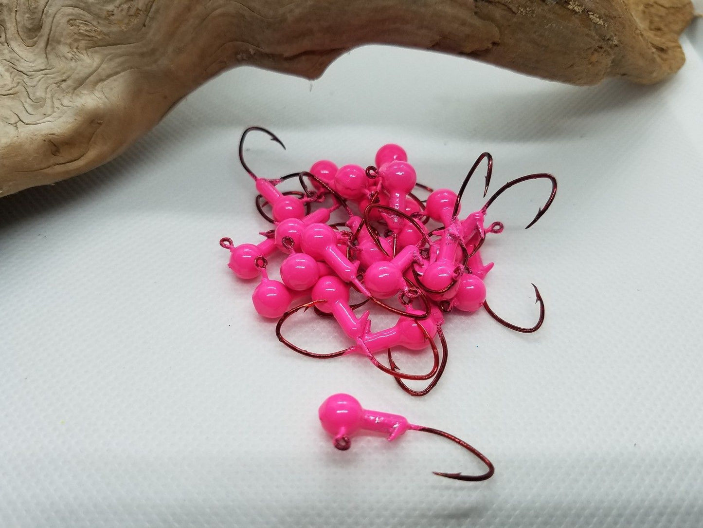Cam's 2 in1 Kit Combo  [60pc. Hand Painted Assortment "Nasty Bend Hooks" &  All Plastic  Curly Tail & Stinger Shad [Hologram Flake] Assortment Kit