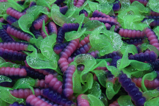 35pc Cam's 2" Popsicle Hot Grubs Curly Tails Soft Crappie Walleye Bass Fishing Lures