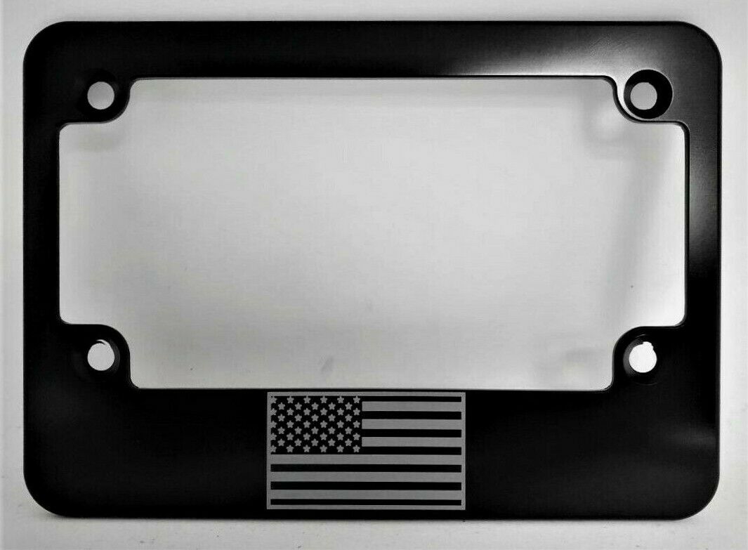 American Flag Billet Aluminum Motorcycle License Plate Frame