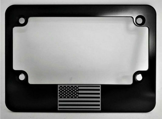 American Flag Billet Aluminum Motorcycle License Plate Frame