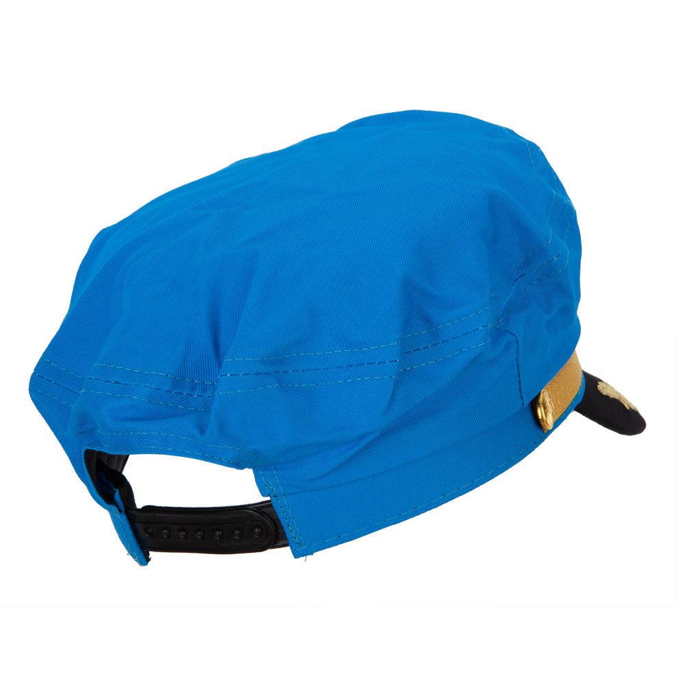 Adjustable Sailor Captain Hat with Side Gold Buttons