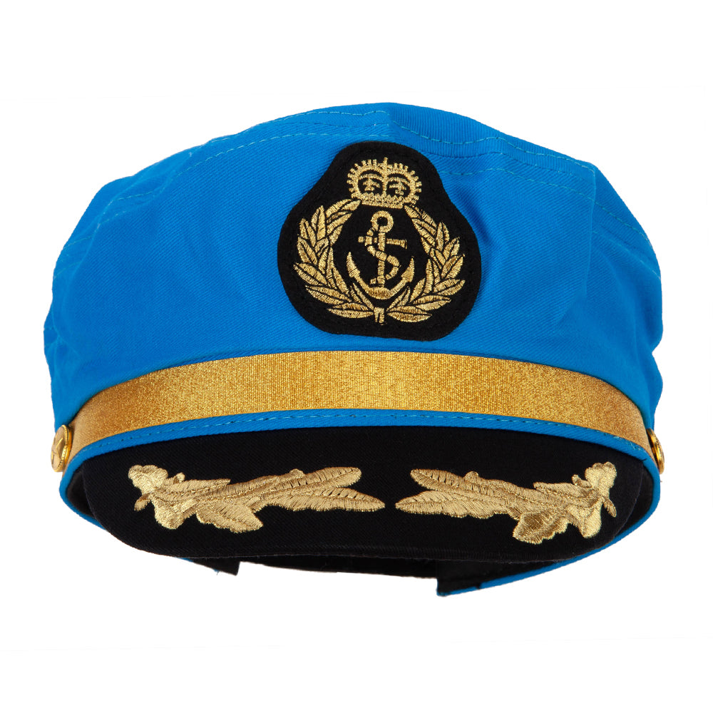 Adjustable Sailor Captain Hat with Side Gold Buttons