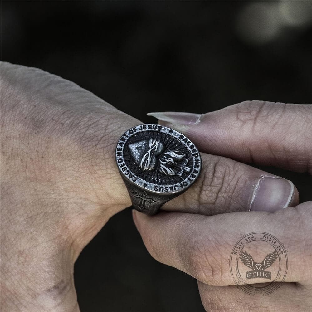 Sacred Heart of Jesus Stainless Steel Ring