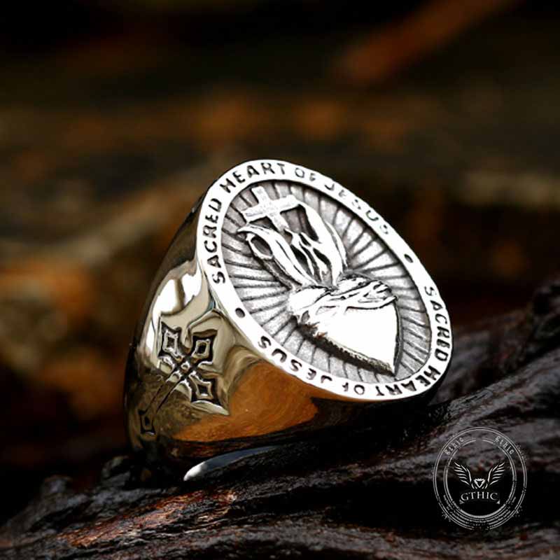Sacred Heart of Jesus Stainless Steel Ring