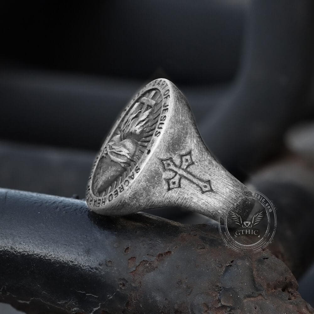 Sacred Heart of Jesus Stainless Steel Ring