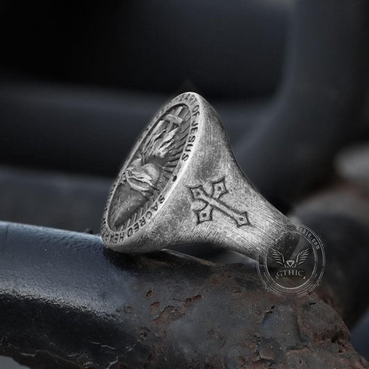 Sacred Heart of Jesus Stainless Steel Ring
