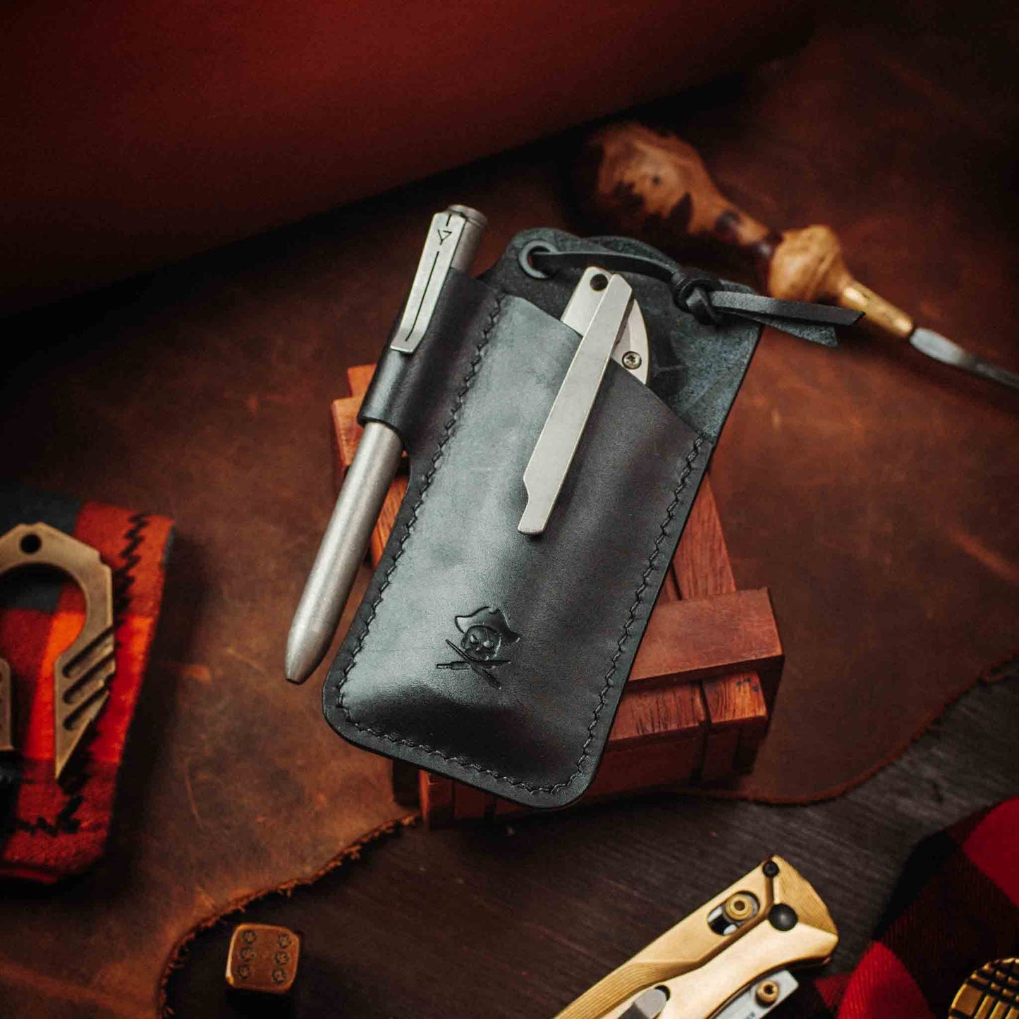 Pirate Goods Sailor Knife Sleeve – Leather EDC Pocket Knife Holder