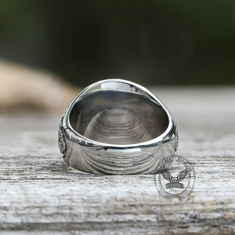 St. George and The Dragon Stainless Steel Religion Ring