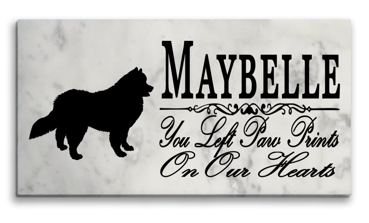 Samoyed Memorial Stone Personalized Marker Outdoor or Indoor