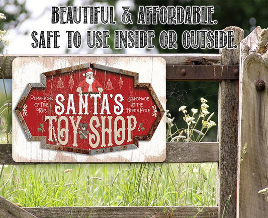 Santa's Toy Shop - Metal Sign