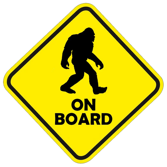 Sasquatch / Bigfoot On Board Sticker 5" - Universal