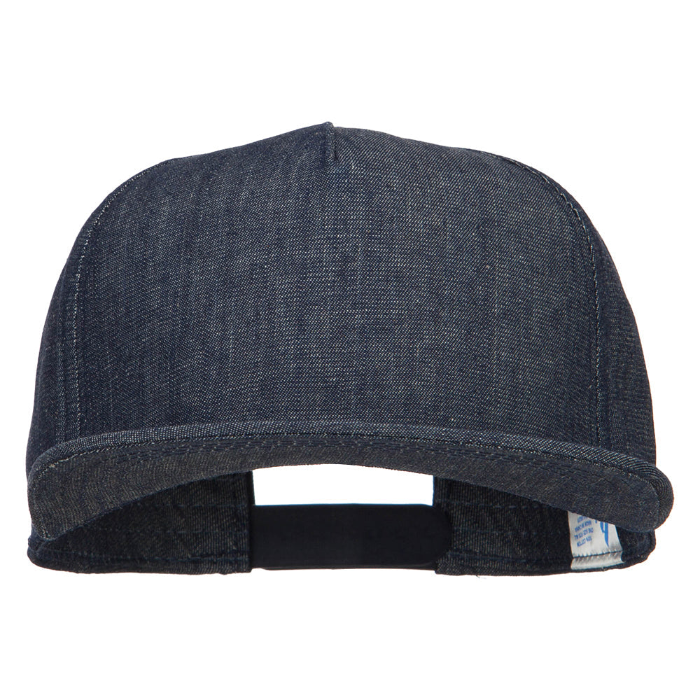 5 Panel Flat Bill Snapback Cap