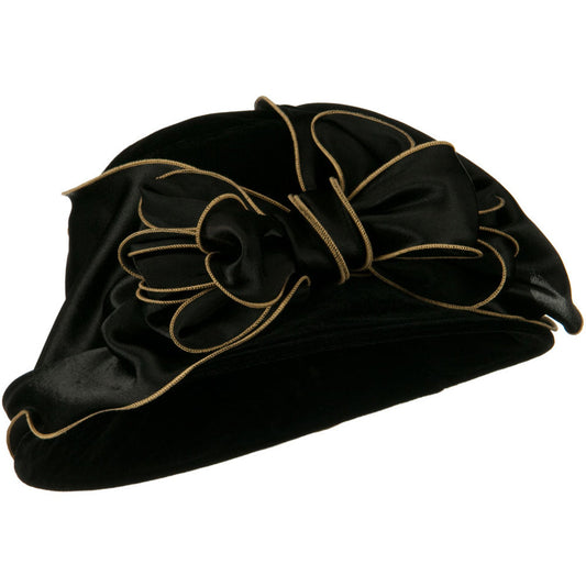 Satin Band Velvet Hat