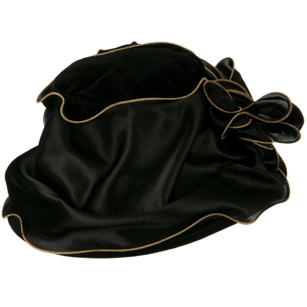 Satin Band Velvet Hat