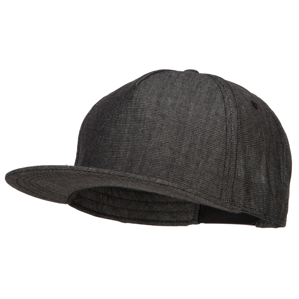5 Panel Flat Bill Snapback Cap