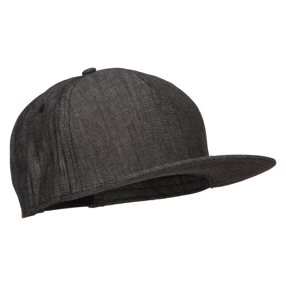 5 Panel Flat Bill Snapback Cap
