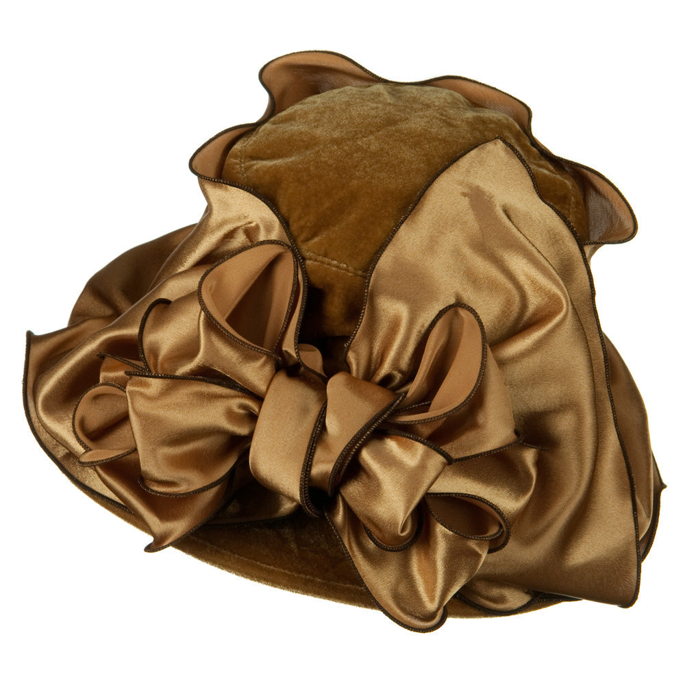 Satin Band Velvet Hat